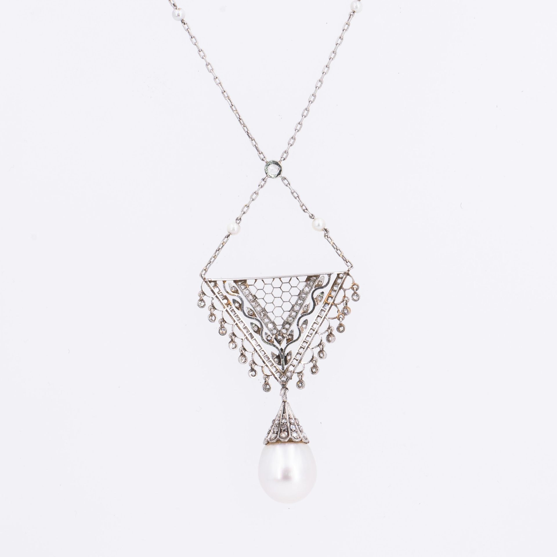 Peal-Diamond-Necklace - Image 2 of 4