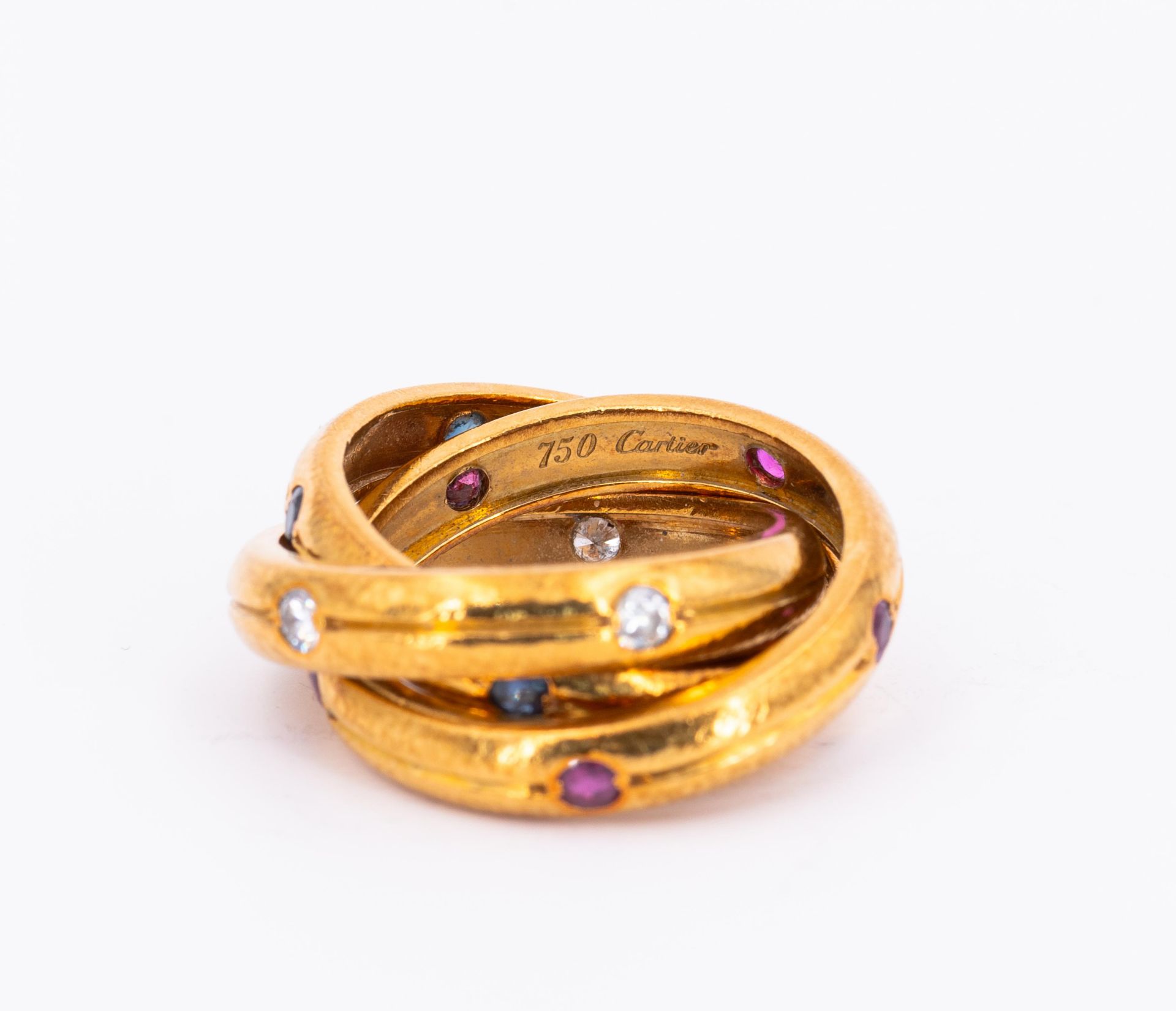 Cartier: Gemstone-Set: Ring and Ear Clip-Ons - Image 5 of 7