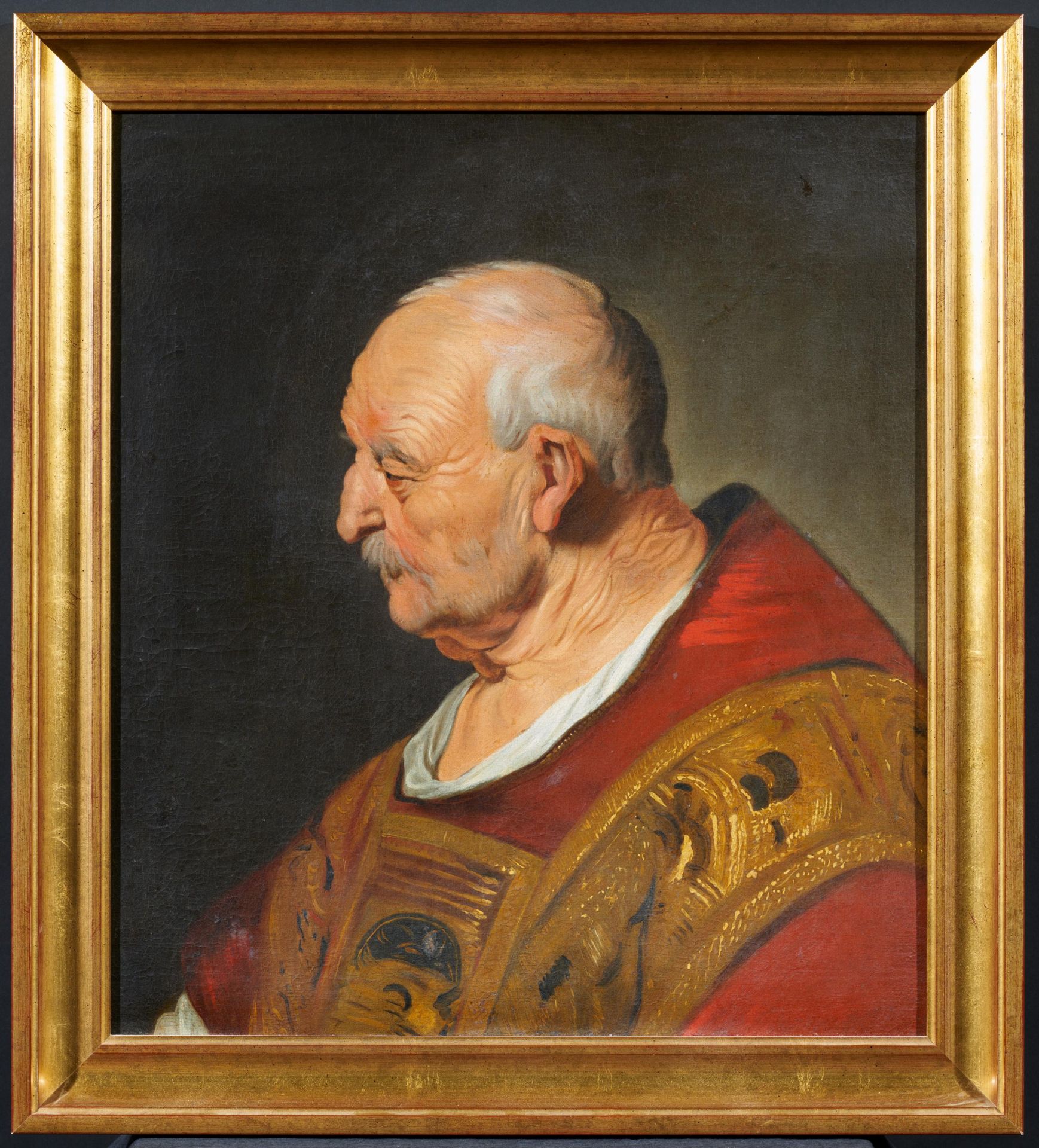 Jacob Adriaenz Backer: Head of an Elderly Gentleman in Clerical Garb - Image 2 of 4
