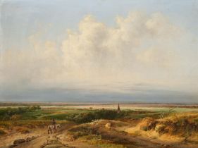 Andreas Schelfhout: Weite holländische Landschaft bei Haarlem