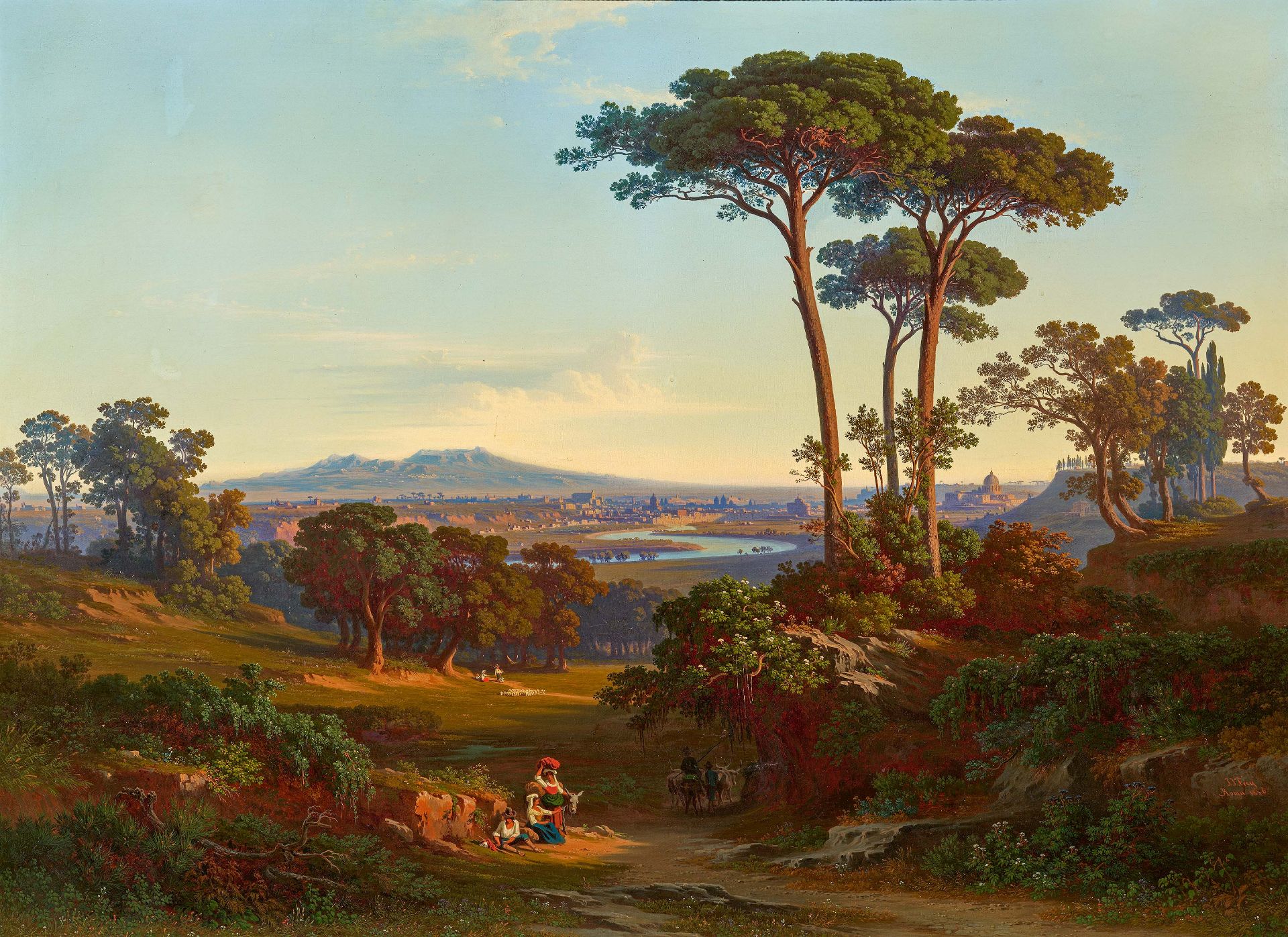 Johann Jakob Frey: View of Rome from Monte Mario along the Tiber Valley