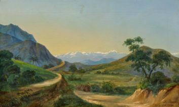 Otto Grashof: Chilenische Gebirgslandschaft bei Milipilla