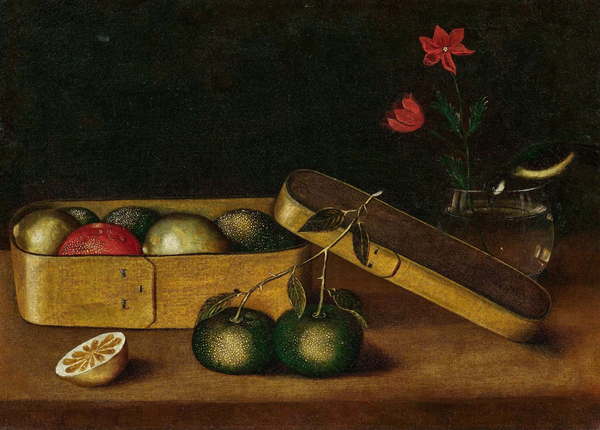 Sebastian Stoskopff: Still Life with a Shavings Box, Citrus Fruits and a Goldfinch