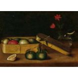 Sebastian Stoskopff: Still Life with a Shavings Box, Citrus Fruits and a Goldfinch