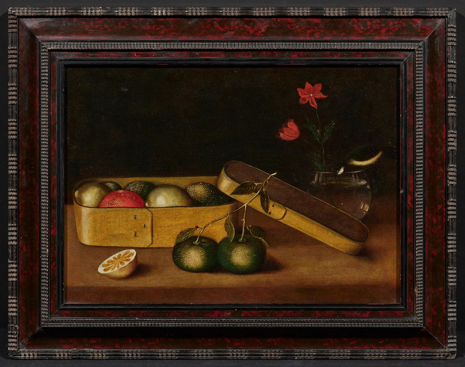 Sebastian Stoskopff: Still Life with a Shavings Box, Citrus Fruits and a Goldfinch - Image 2 of 4