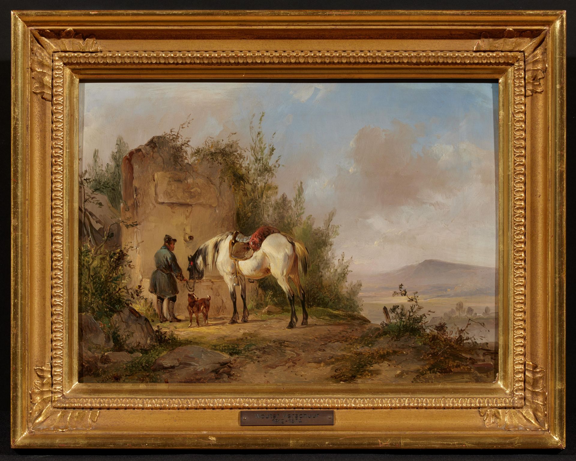 Wouter Verschuur: Rider with his Horse at the Well - Image 2 of 4