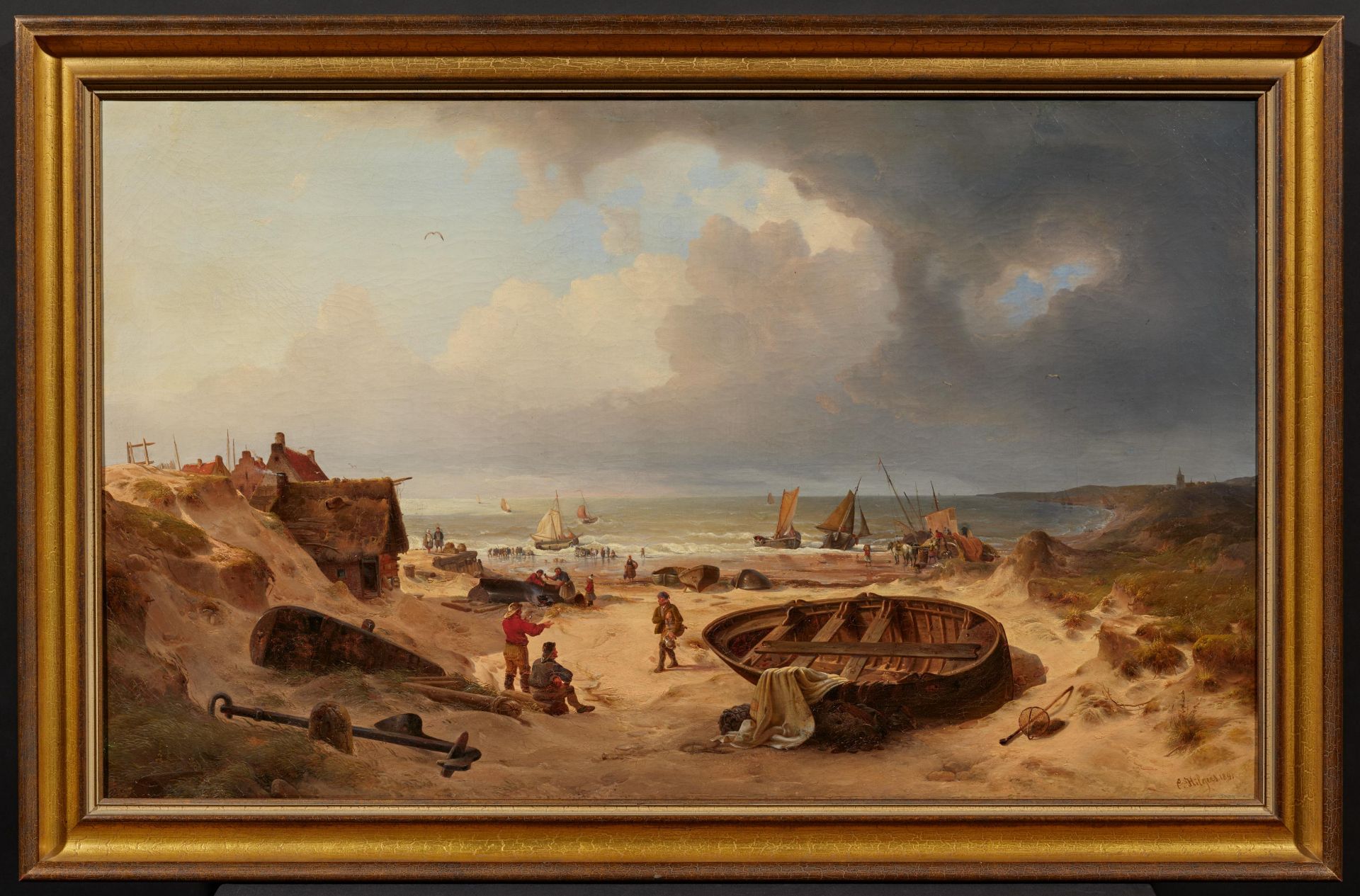 Carl Hilgers: Fishing Families on the Beach of Scheveningen - Image 2 of 4