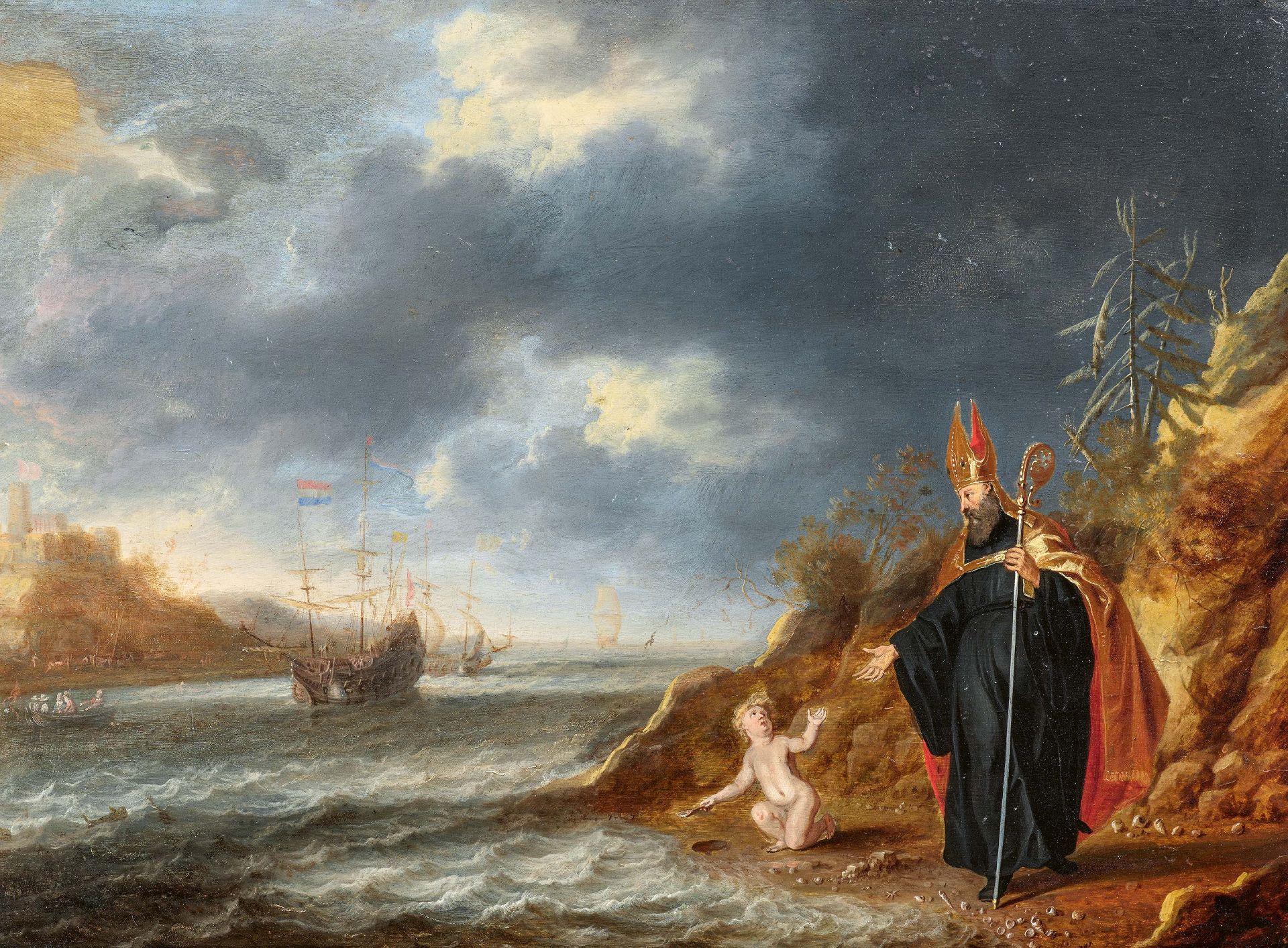 Bonaventura Peeters: Der Heilige Augustinus und der Knabe am Meer
