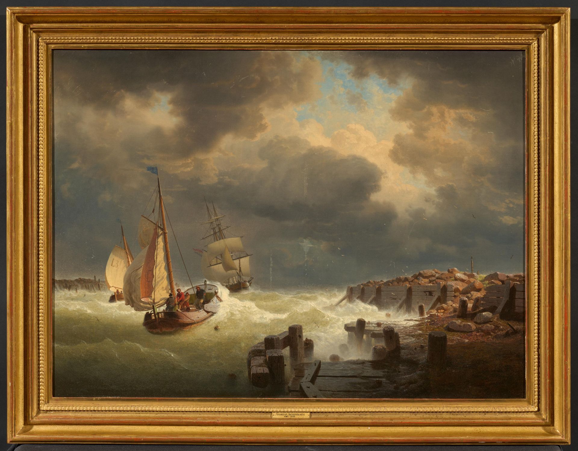 Andreas Achenbach: Heimkehrende Küstensegler bei aufziehendem Sturm - Bild 2 aus 4