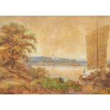 Ernst Ferdinand Oehme: Landscape on the Elbe