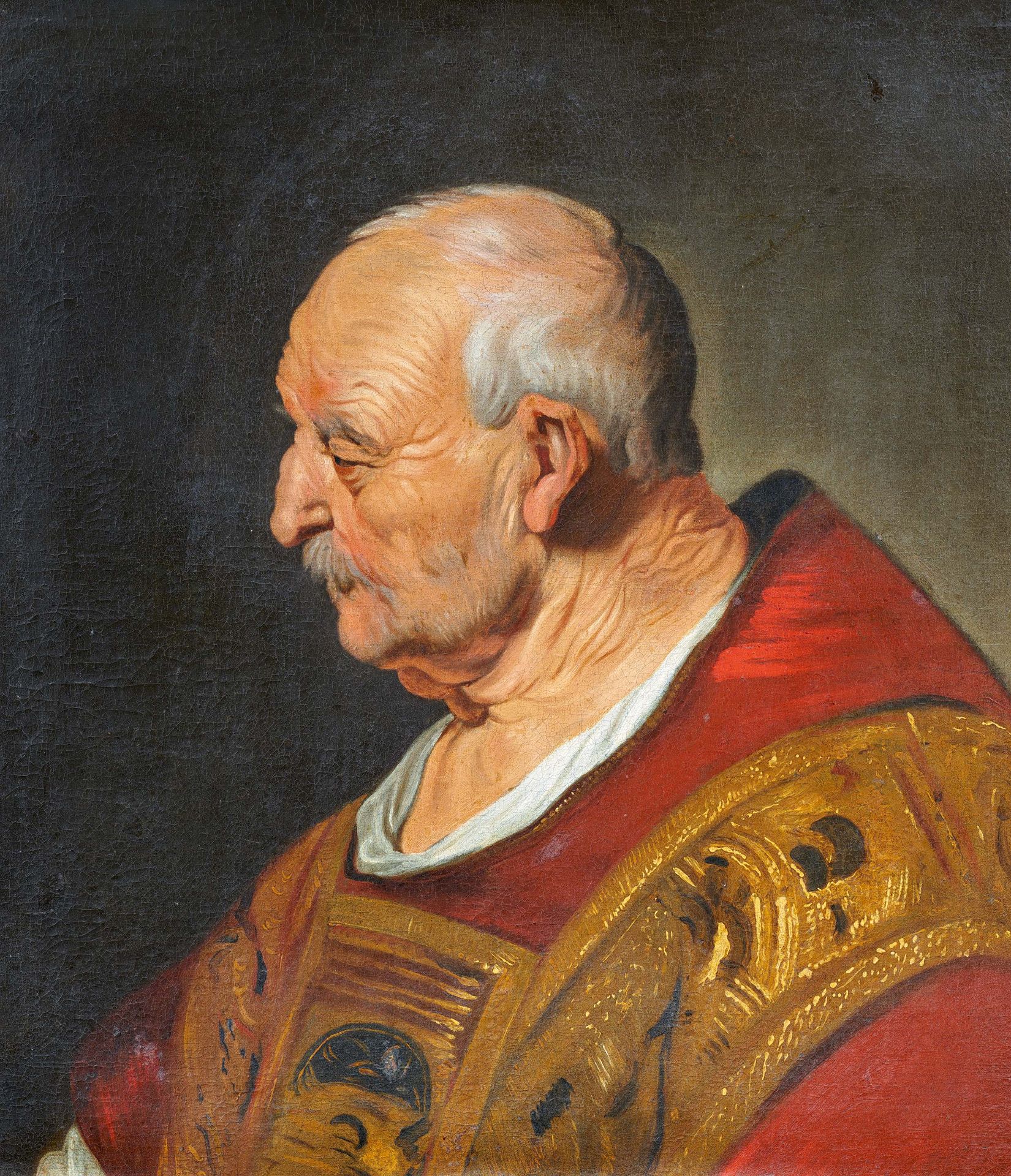 Jacob Adriaenz Backer: Head of an Elderly Gentleman in Clerical Garb