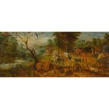 Jan Brueghel the Younger: Paradise Landscape with the Animals Entering Noah's Ark