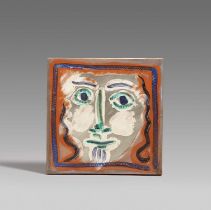 Pablo Picasso Ceramics: Curly-haired Face