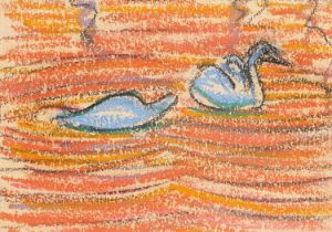 Ernst Ludwig Kirchner: Enten auf dem Wasser