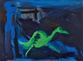 Rainer Fetting: "Boy and bird"