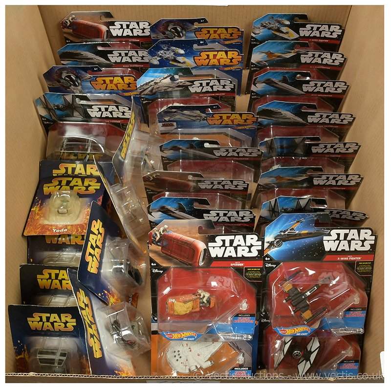 QTY inc Hot Wheels Die Cast Star Wars vehicles