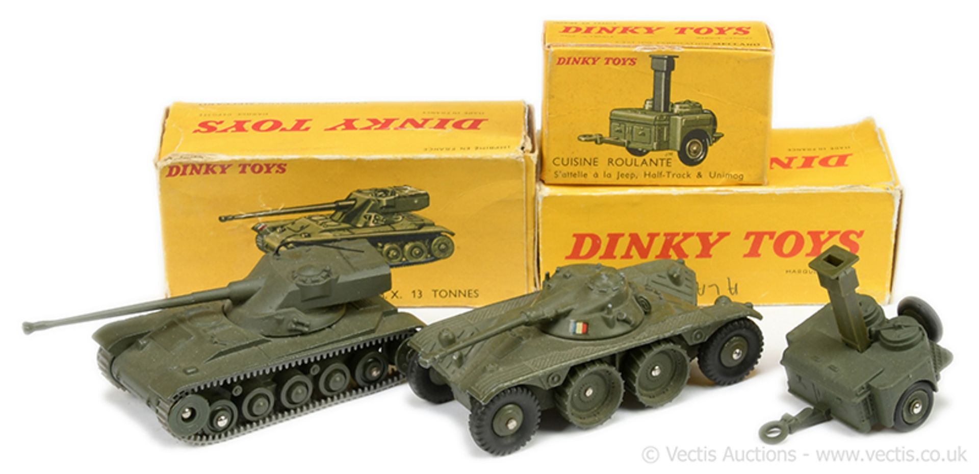 GRP inc French Dinky Military 80a Panhard - drab