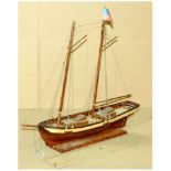 Varnished Wooden Scratchbuilt Boat - well