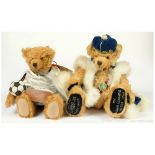 PAIR inc Hermann-Spielwaren teddy bears: (1) HM