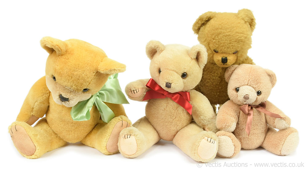 GRP inc Four vintage teddy bears: (1) Shanghai