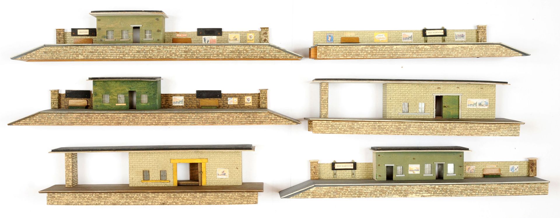GRP inc Unknown make OO Gauge wooden Stations