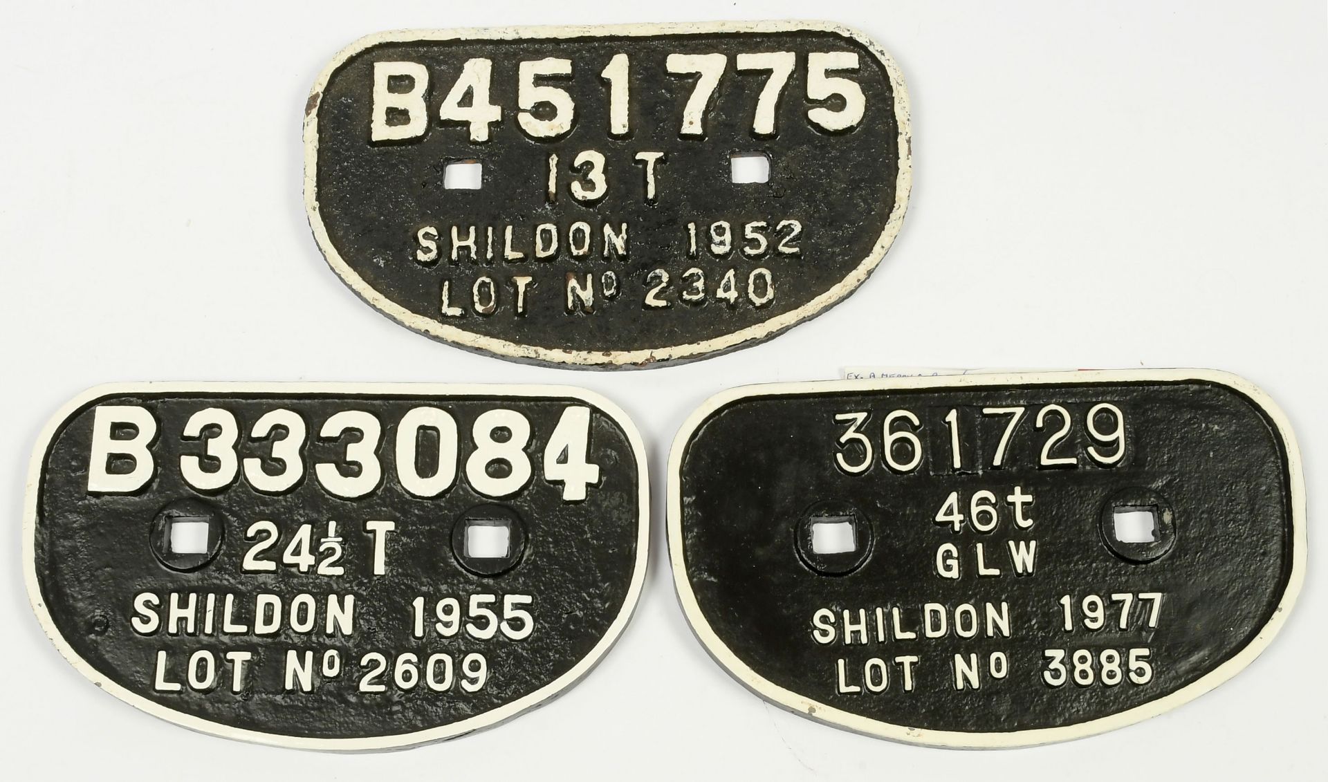 GRP inc Railwayana BR Wagon Plates (1) "B451775"