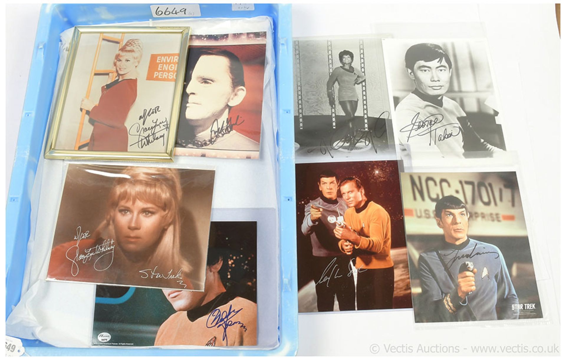 GRP inc Star Trek signed photos x nine includes