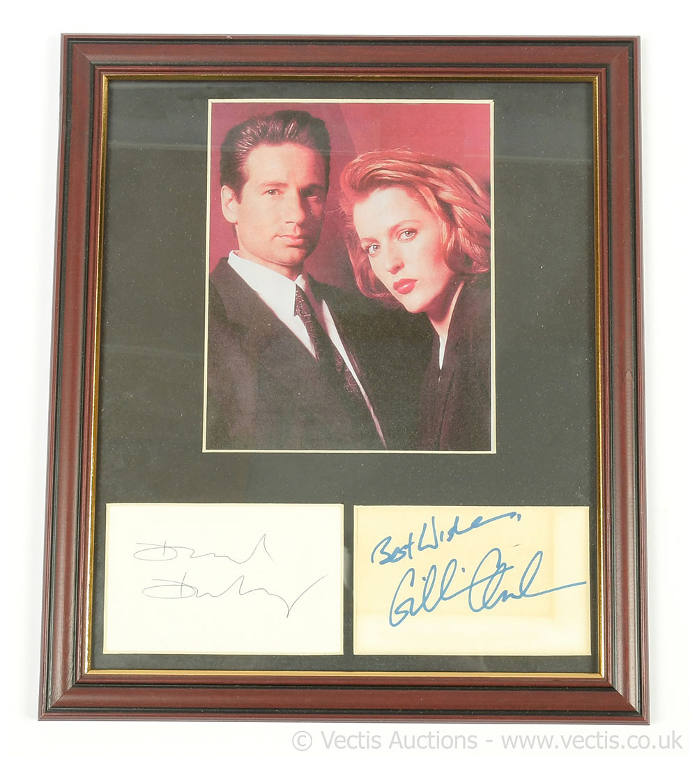 The X-Files framed autograph display, signed