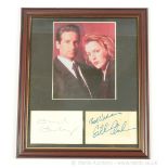 The X-Files framed autograph display, signed