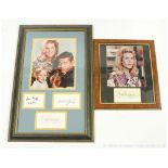 Bewitched framed autograph displays x two