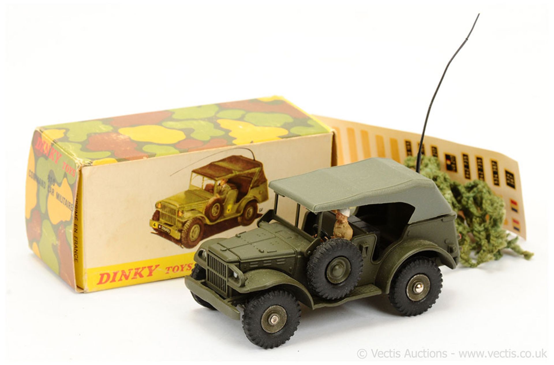 French Dinky 810 Command Jeep - drab green