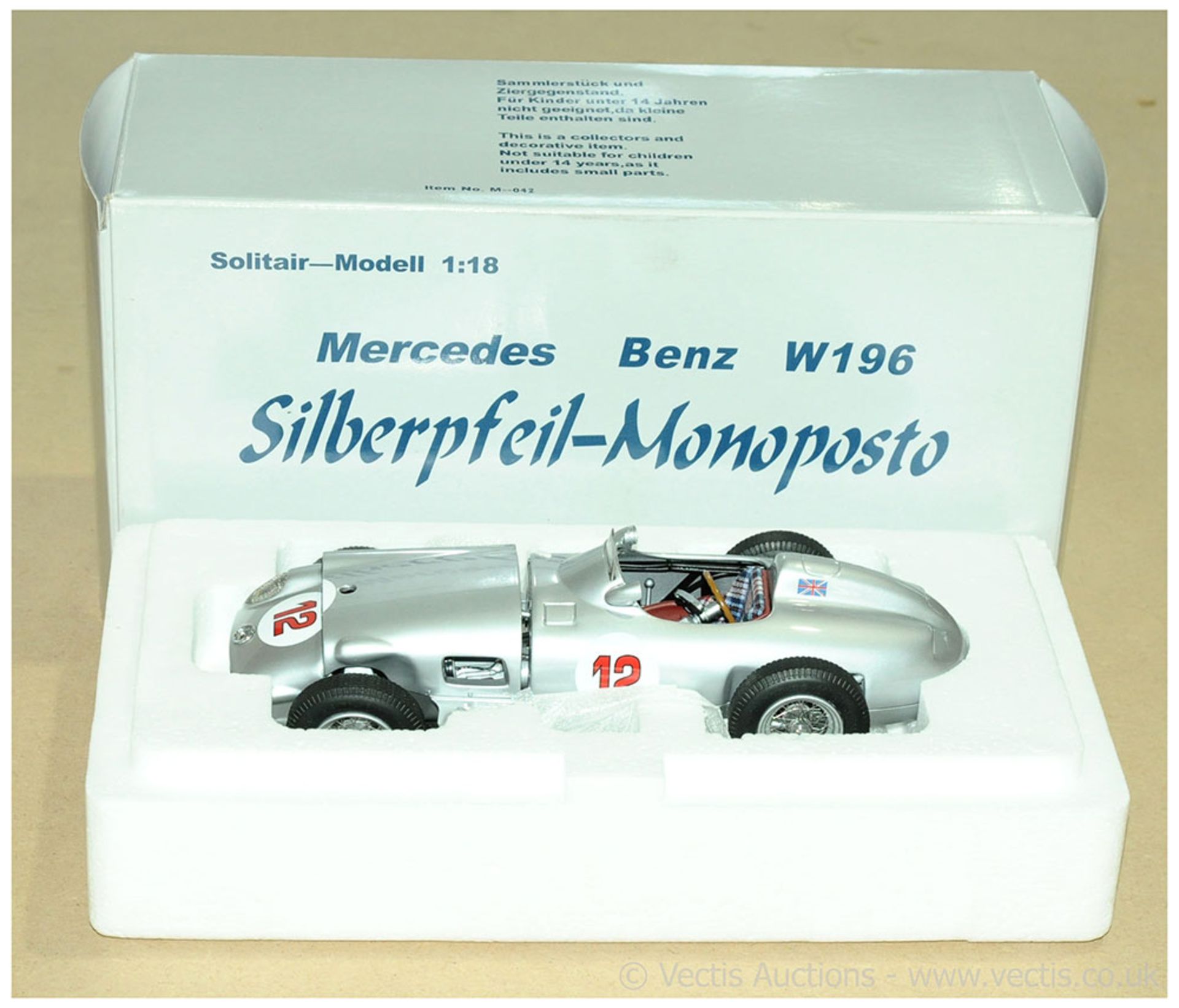 CMC 1/18 Scale Mercedes W196 Racing Car finished