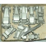 GRP inc A unboxed pewter models a 1930 Bentley