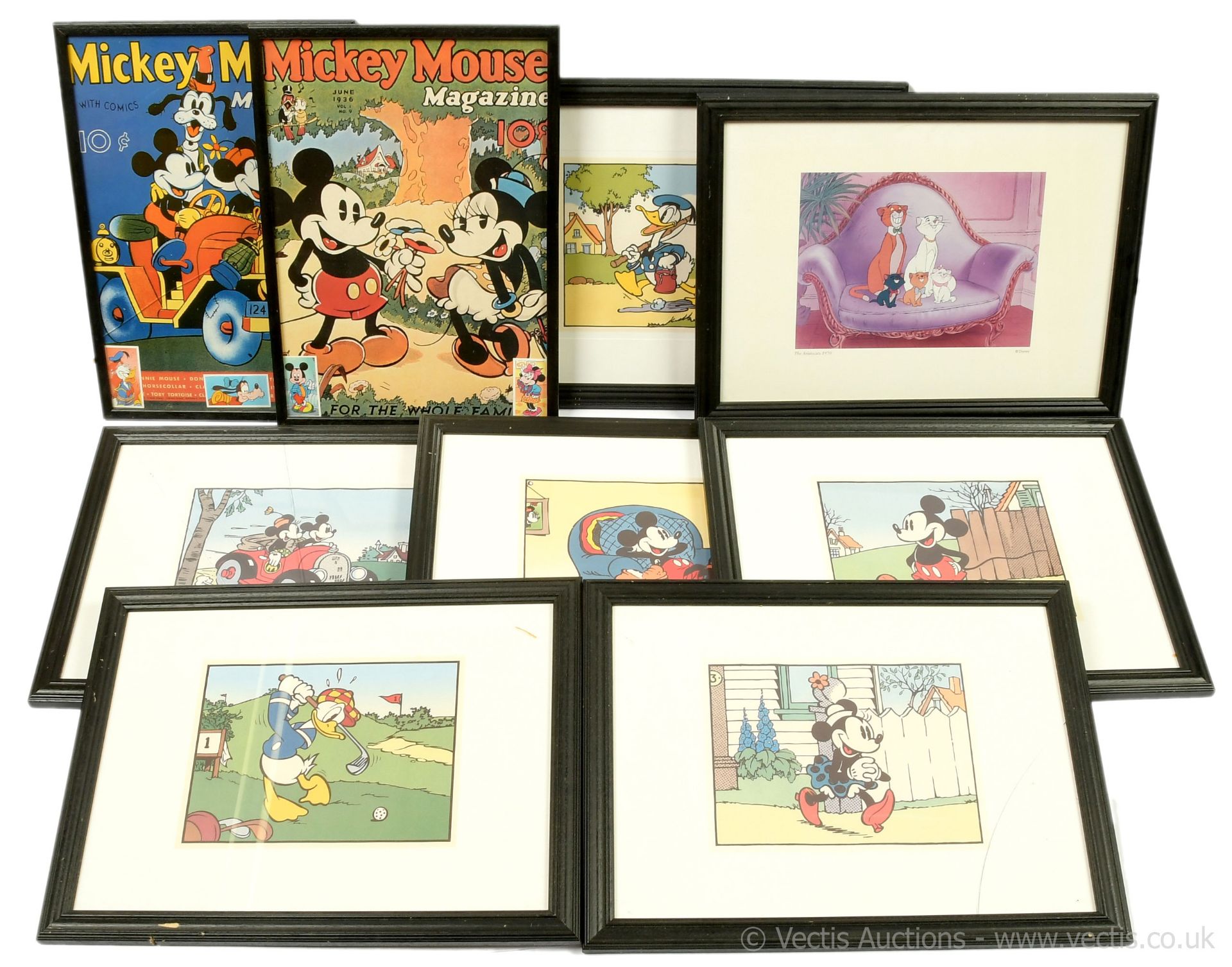 Framed Disney Pictures x nine Micky Mouse