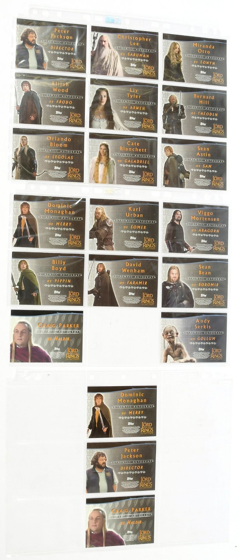 GRP inc Topps The Lord of the Rings Autograph - Image 6 of 9