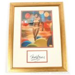 Shirley Bassey framed autograph and colour photo