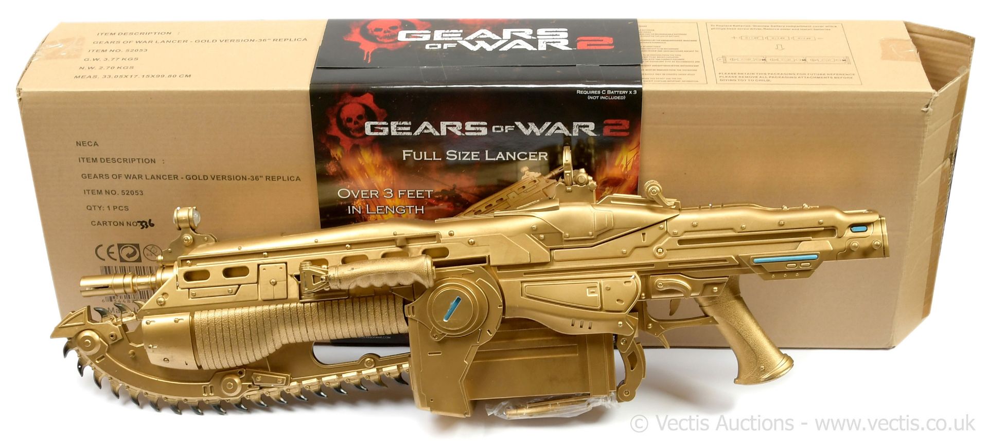 NECA Gears of War 2 1:1 Scale full size Lancer