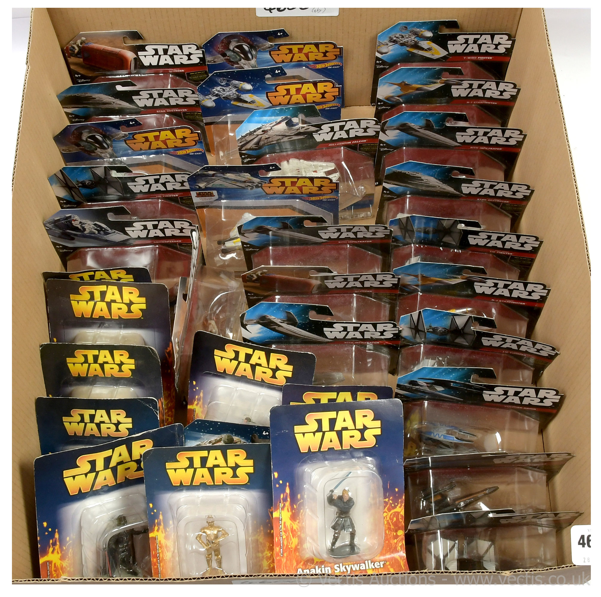 QTY inc Hot Wheels Die Cast Star Wars vehicles