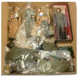QTY inc 12" scale dressed military figures