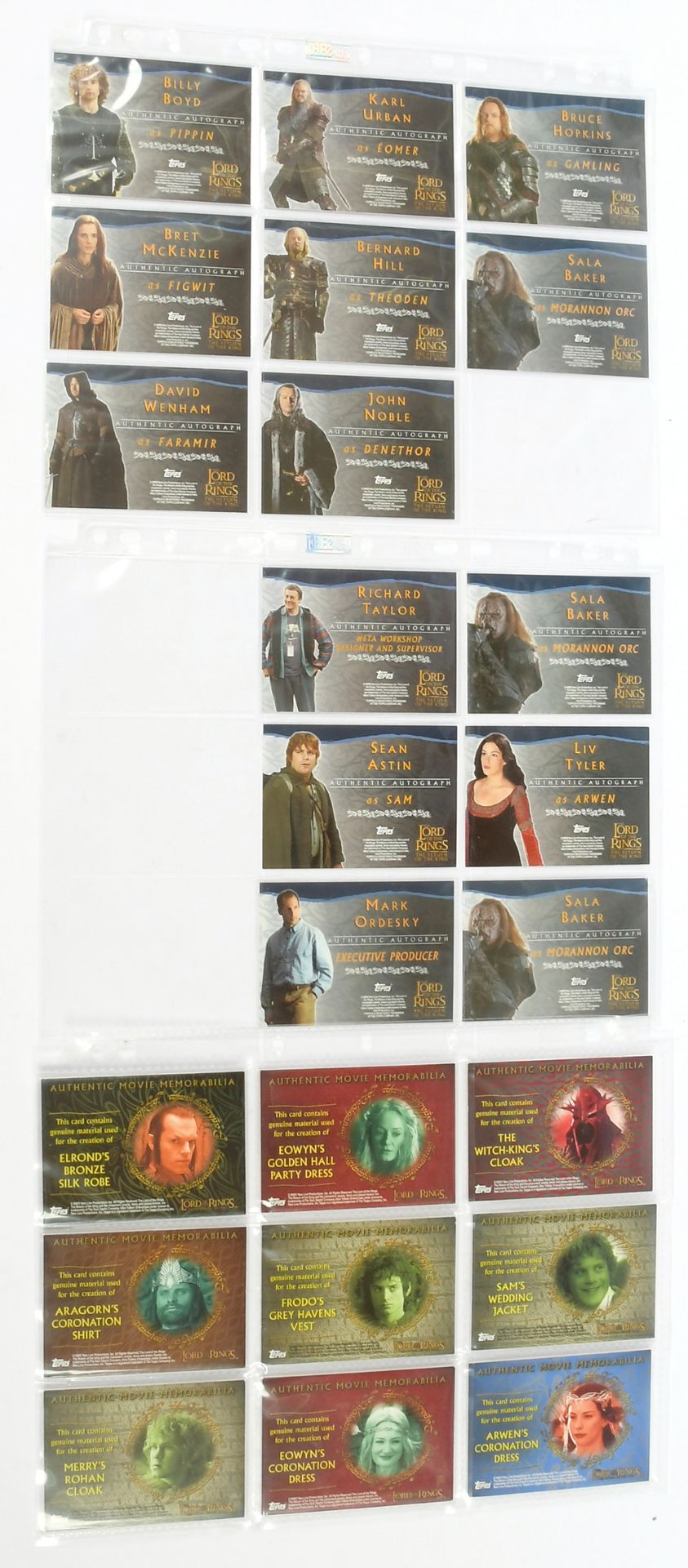 GRP inc Topps The Lord of the Rings Autograph - Image 2 of 9