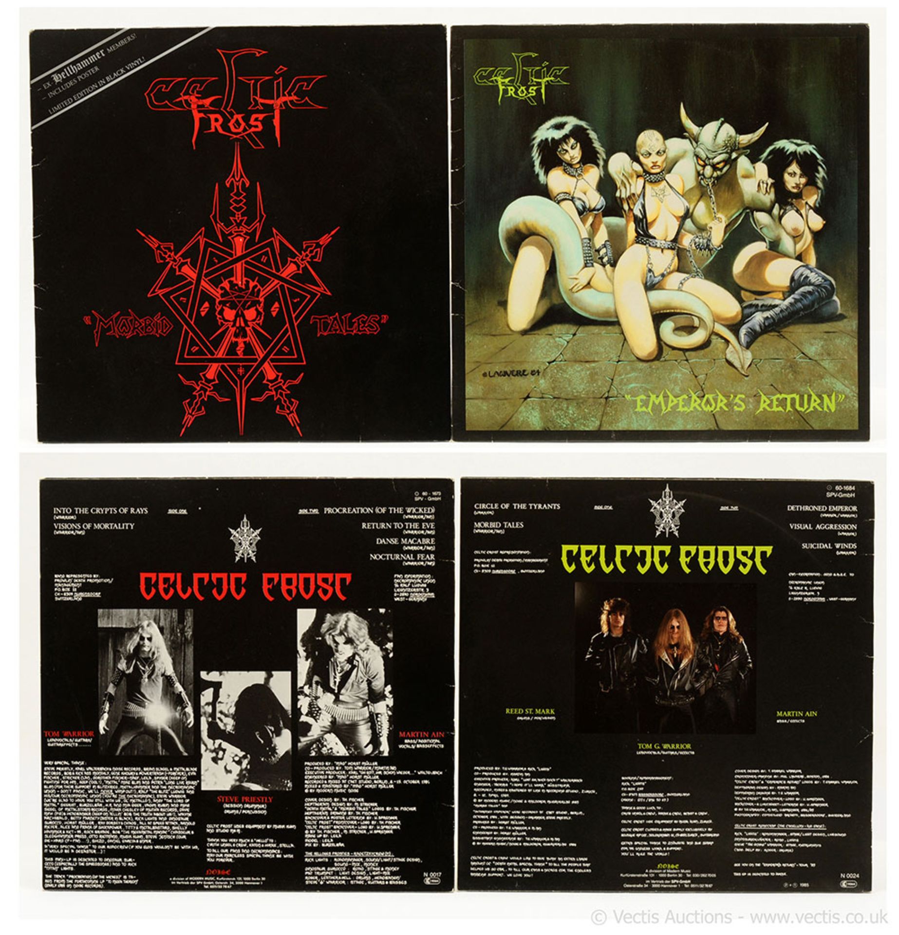 PAIR inc Celtic Frost LP's (1) Morbid Tales