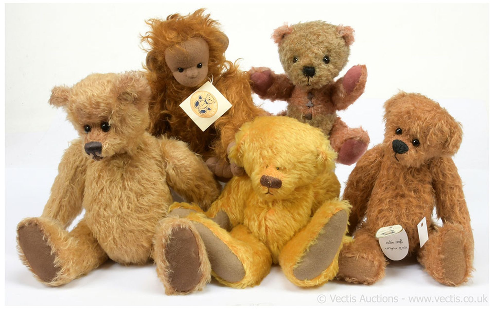 GRP inc Collection of five artist designed teddy