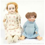 PAIR inc Pair of antique German bisque dolls