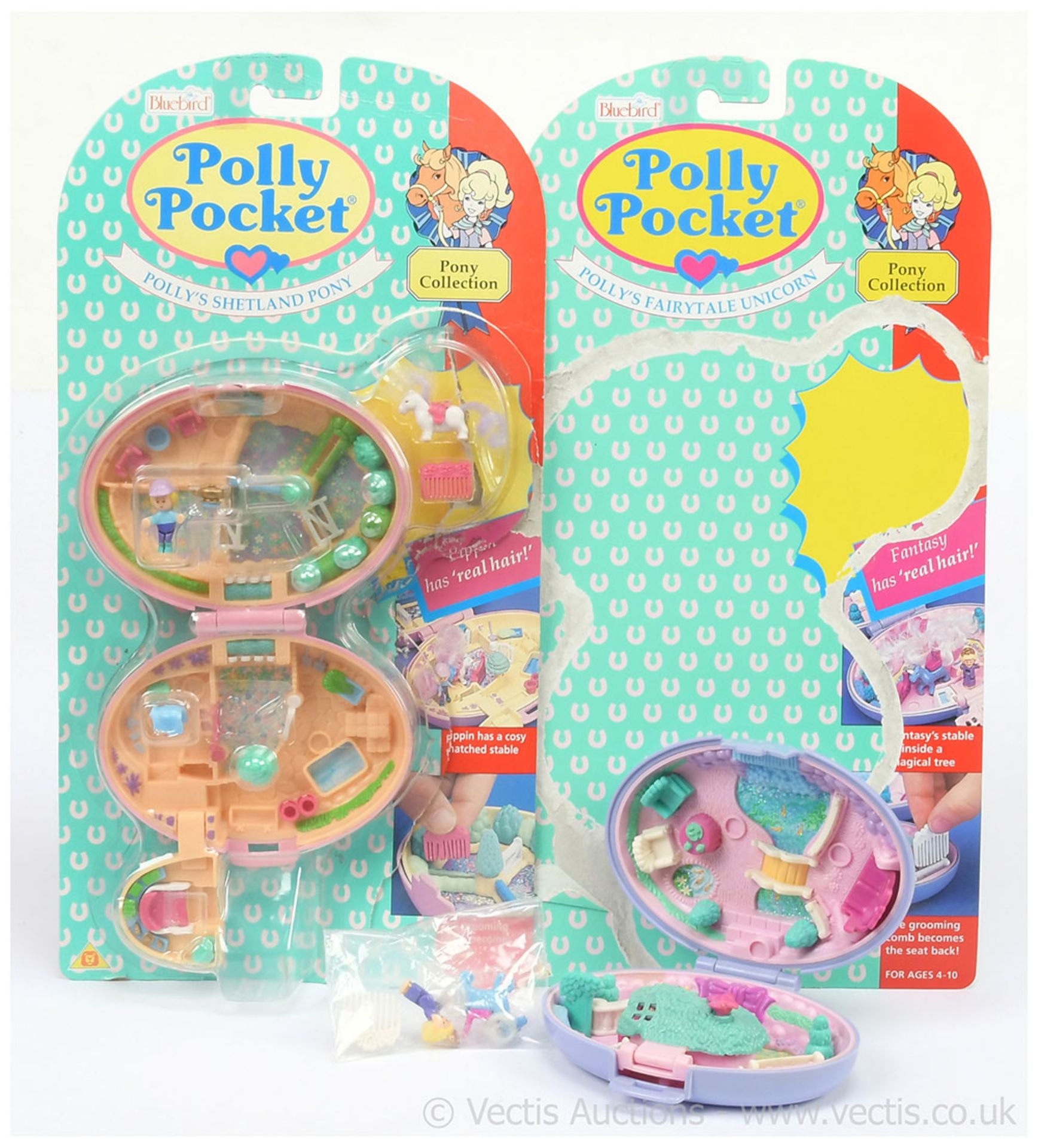 PAIR inc Bluebird vintage Polly Pocket playsets