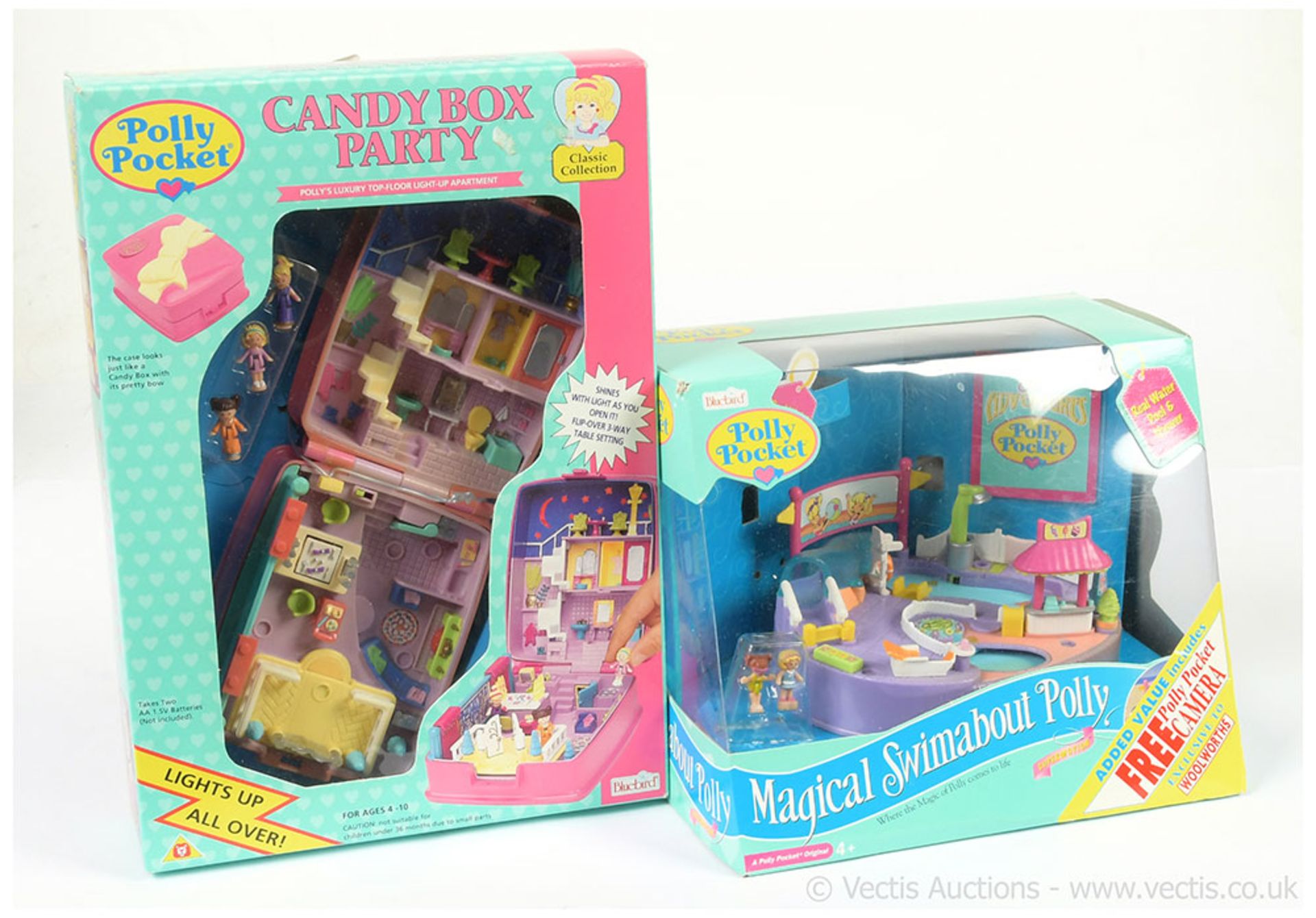 PAIR inc Bluebird vintage Polly Pocket playsets