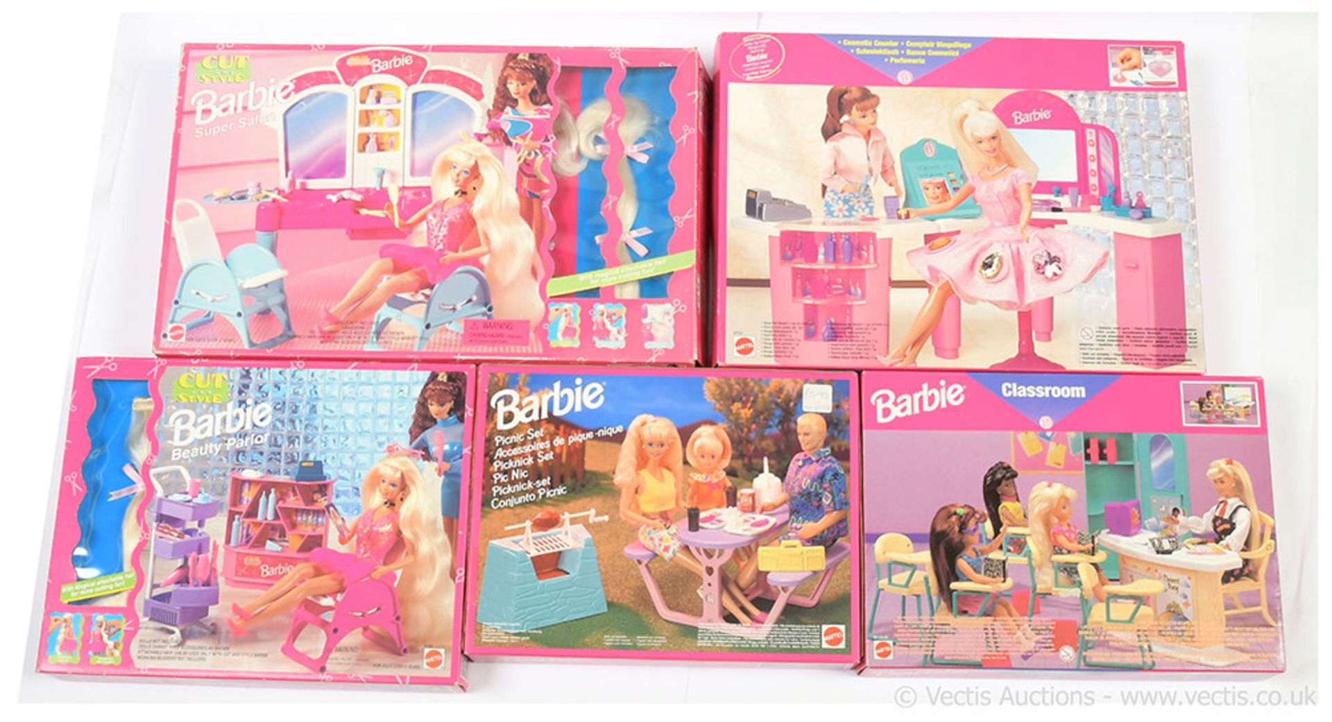 GRP inc Mattel Barbie play sets x five