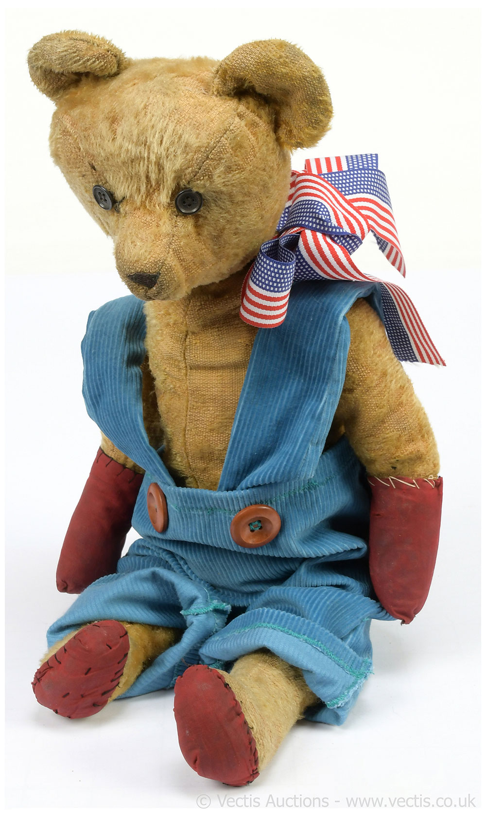 American 20th century early mohair teddy bear