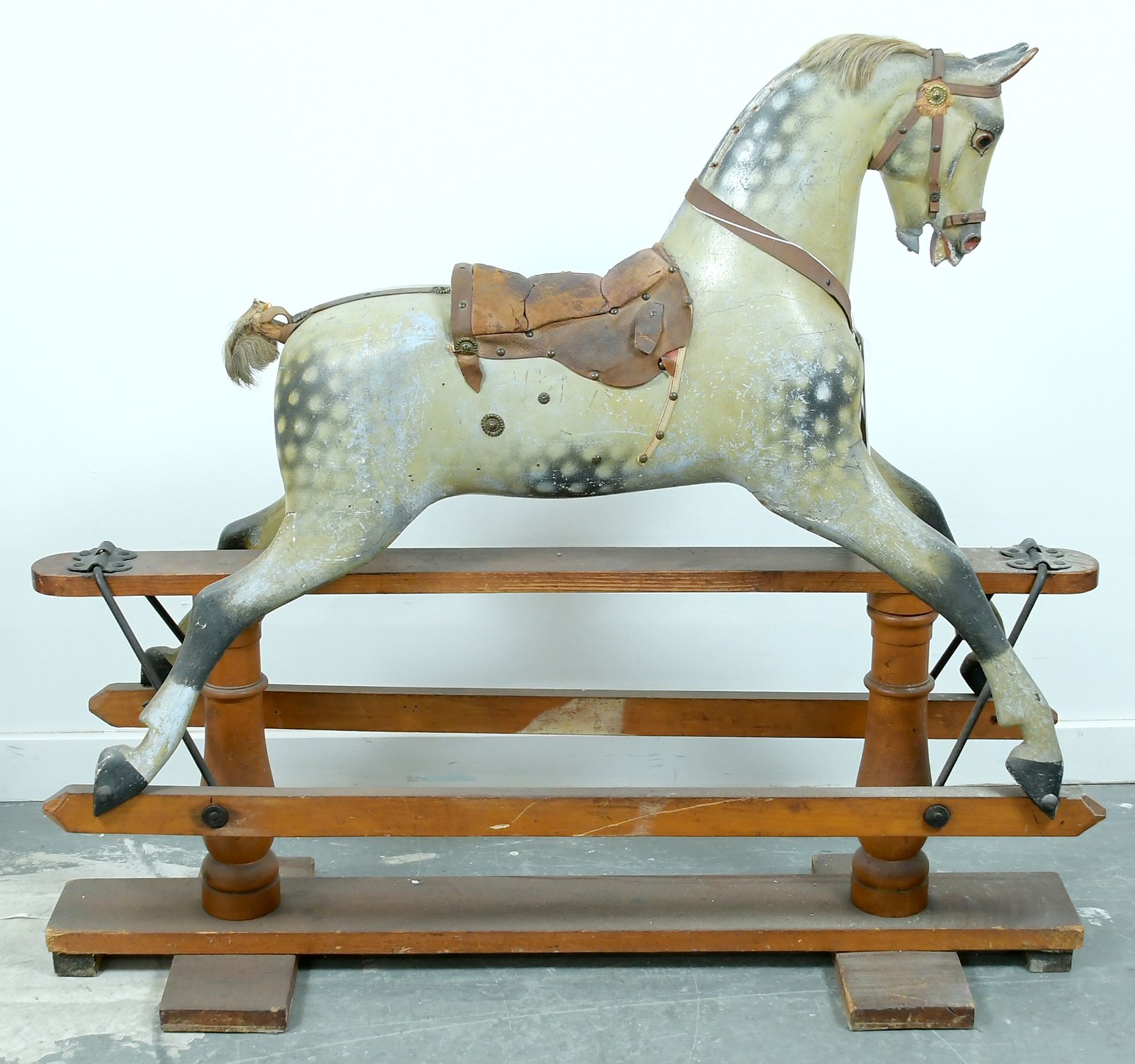 FH Ayres large antique wooden rocking horse - Image 2 of 3