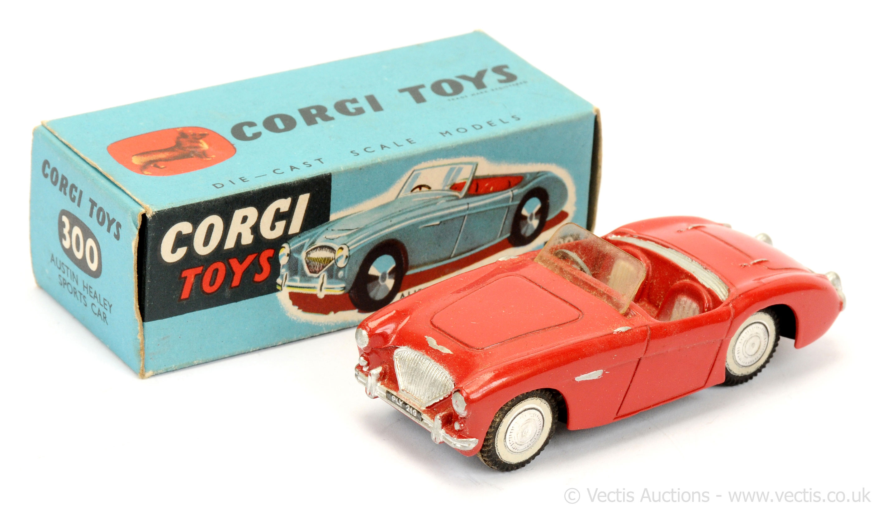 Corgi 300 Austin Healey Sports Car - red body