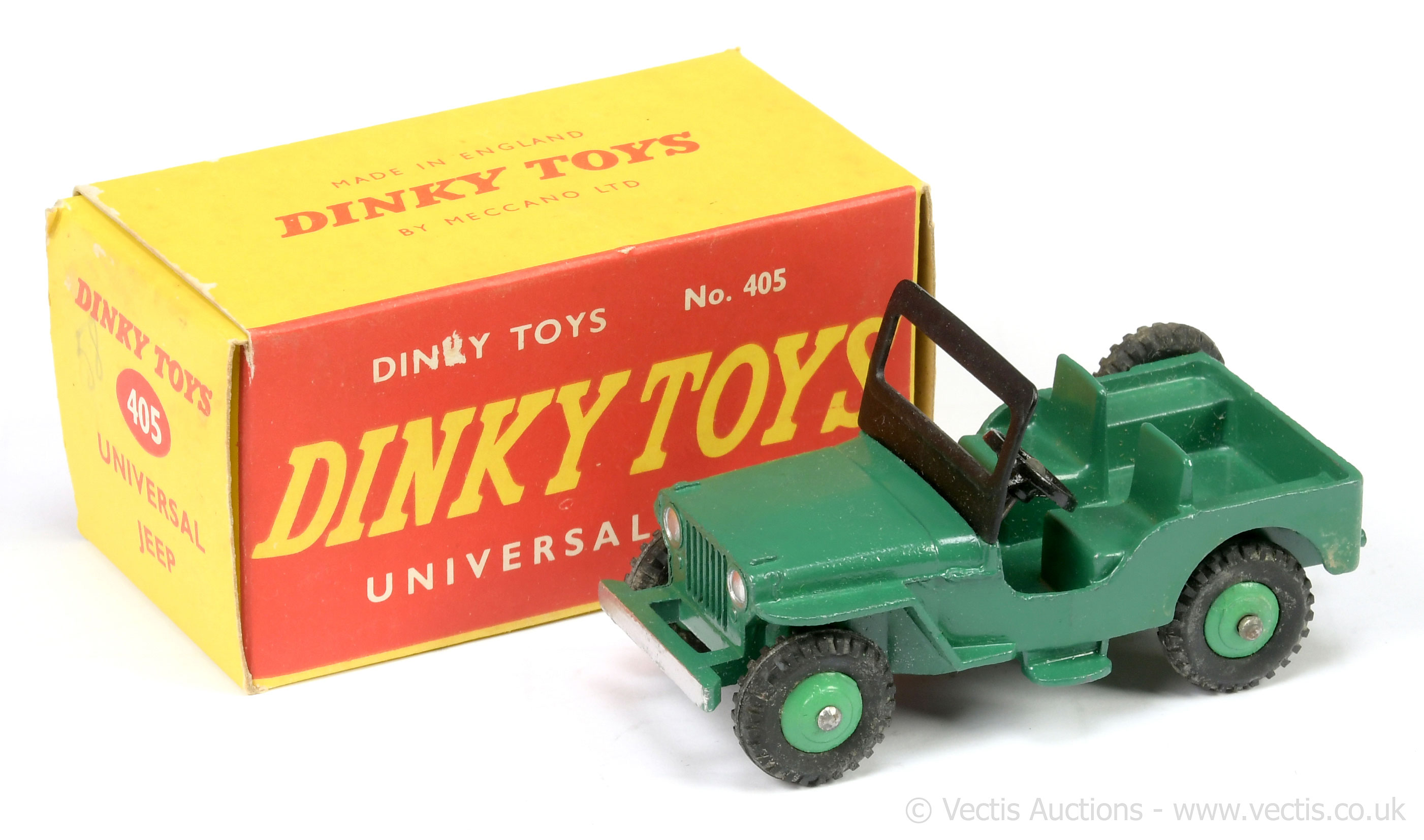 Dinky 406 Universal Jeep - green, mid-green